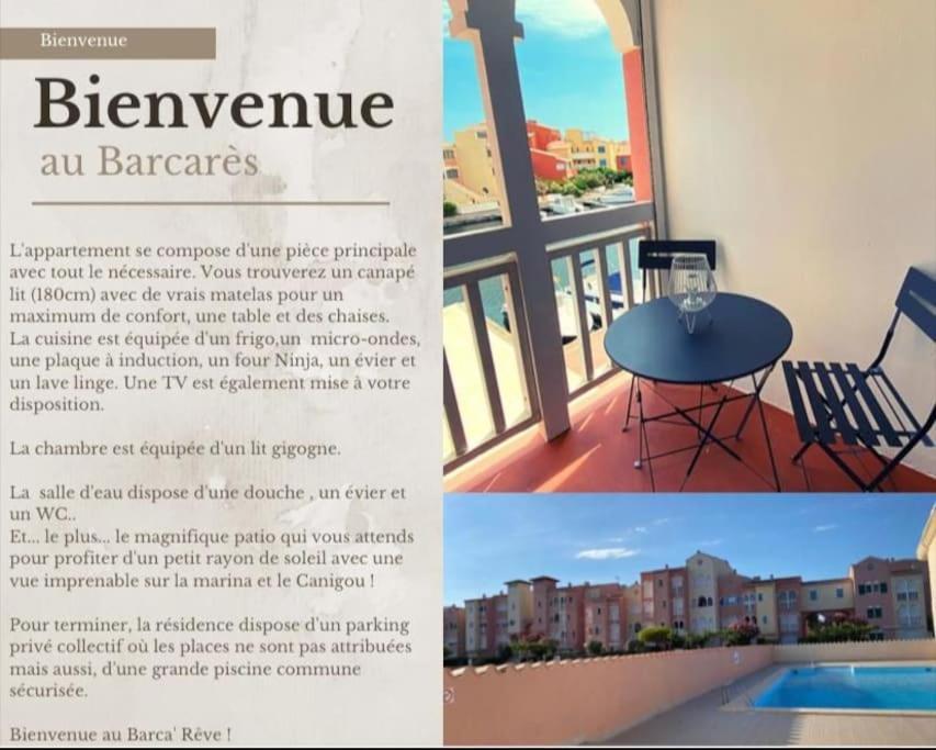 Superbe Studio Renove Avec Piscine Et Vue Marina Le Barcares Bagian luar foto